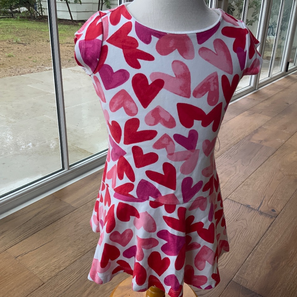 Gymboree Pink, Purple and Red Hearts Dress Size 6